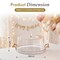 Basicwise Plastic Cake Stand with Clear Flat-Top Cover and Gold Handles Ribbed Serving Tray for Cupcakes Fruits Salads and Desserts Transparent Table Display for Parties and Events